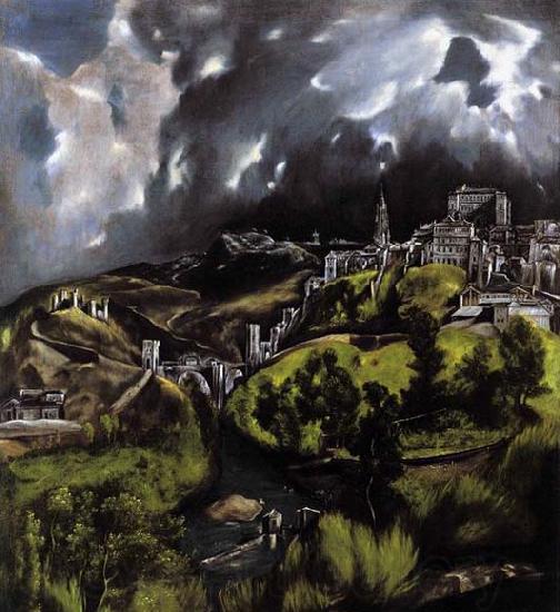 GRECO, El A View of Toledo Norge oil painting art
